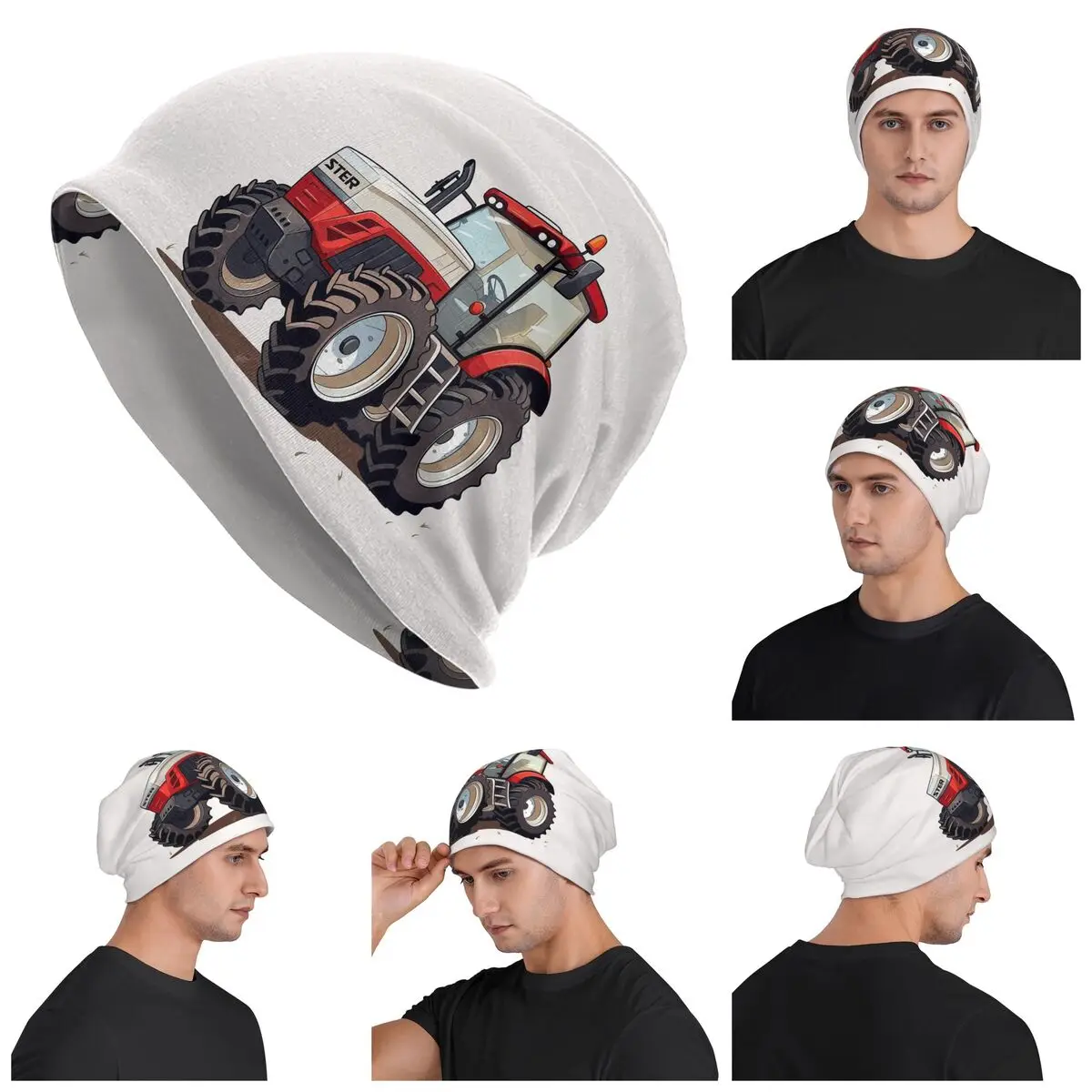 Tractor Men Women Adult Beanies Caps Knitted Bonnet Hat Warm Fashion Autumn Winter Outdoor Skullies Hats