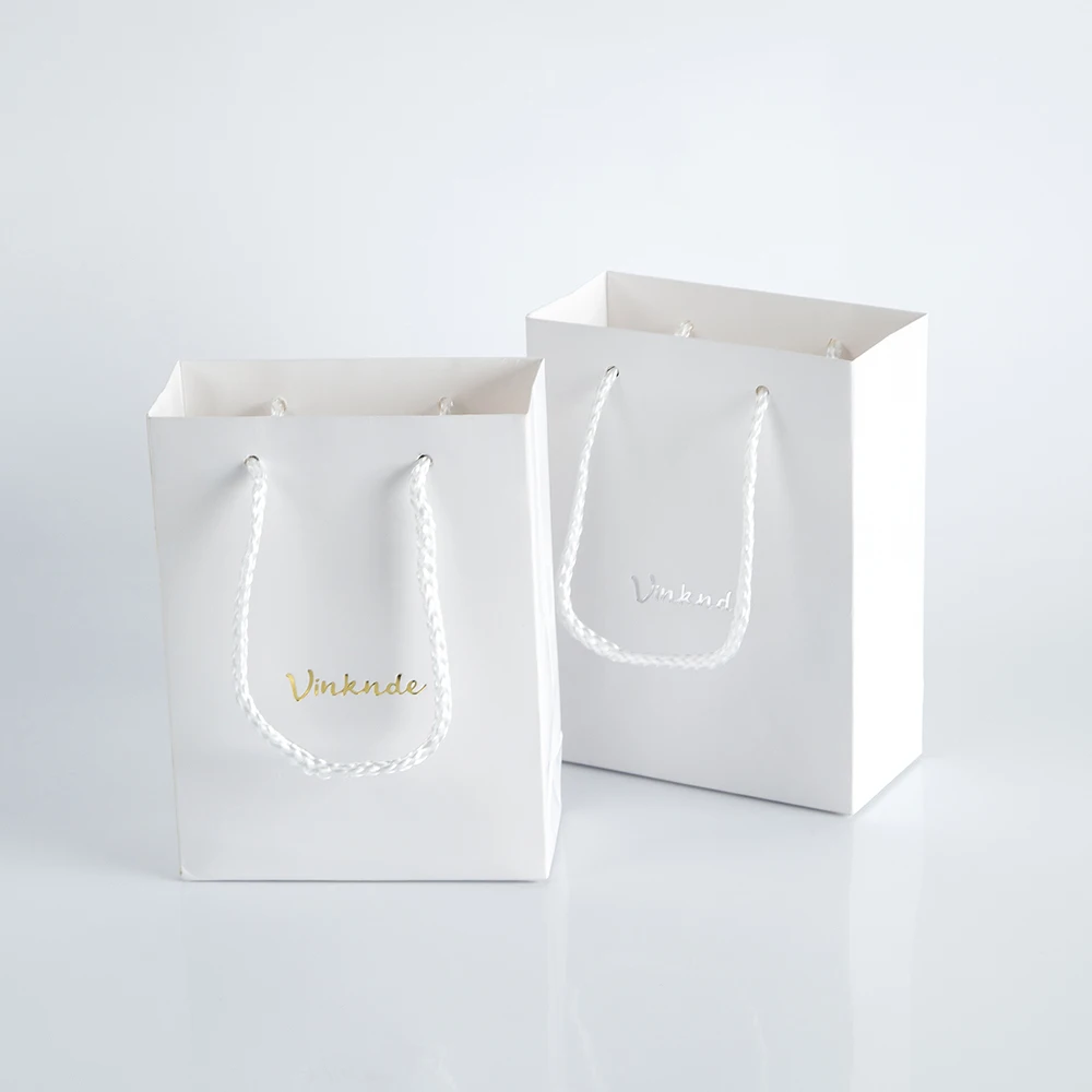 Imagem -02 - Bolsa de Papel de Embalagem de Presente com Alças Brown Kraft Compras de Cera Armazenamento de Alimentos Bolsala de Papel Branco de Luxo 100 Logotipo Personalizado