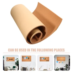 Soft Cork Roll Bulletin Board Family Photo Wall Message Board Notes Background Panel Presentation Supplies Cork Tiles Self