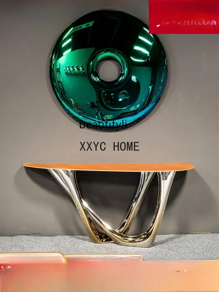 Italian Light Luxury Console Modern Decoration Console Tables Entrance Foyer Corridor Aisle Side View Entrance Cabinet