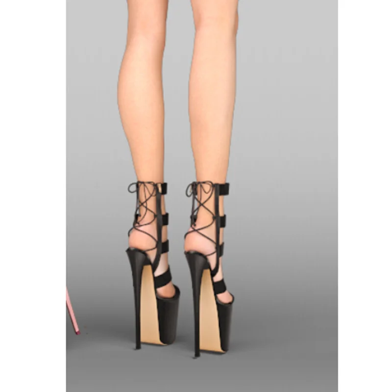 الوردي الدانتيل يصل صنادل أرضية جوفاء رقيقة عالية الكعب اللمحة تو موضة مثير 2025 الصيف أحذية امرأة كبيرة الحجم Zapatillas Mujer