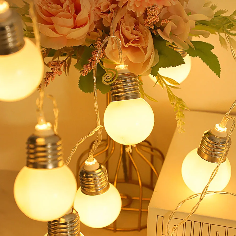 Retro style threaded light bulb string 1PC10LED corridor railing decorative lights full of warm atmosphere feeling