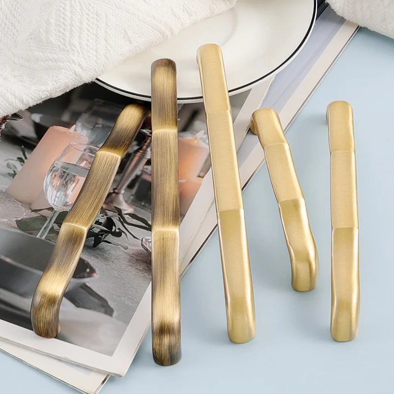 Chinese Style Furniture Handles Drawer Wardrobe Door Knobs Brass Kitchen Cabinet Door Handles Bronze Cupboard Closet Knob Diy