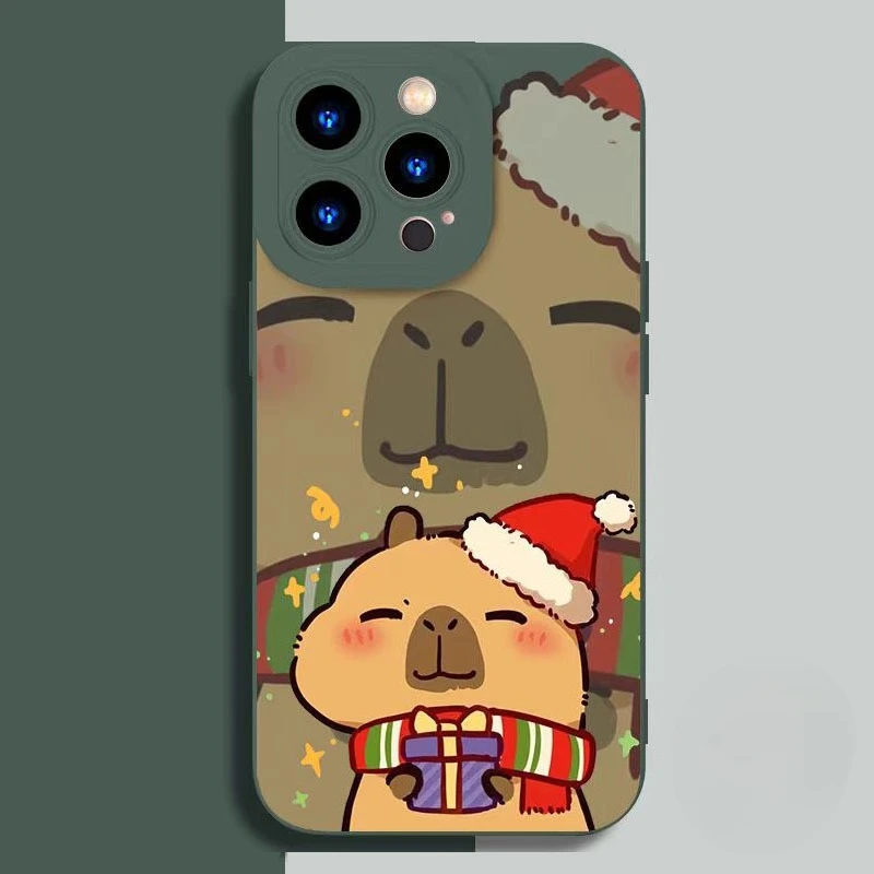 

Lovely Capybara Christmas Festival Phone Case For Xiaomi 15 14T 14 13 12s 13T 12 Pro Lite Soft Ultra Cartoon Cover