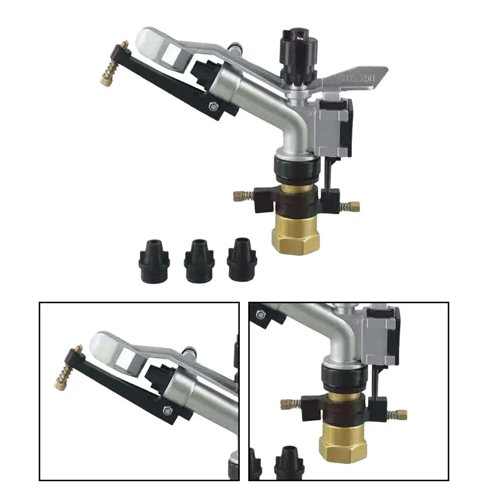 1-inch adjustable rotating sprinkler for agricultural irrigation with 20-26m spray radius and 7-10.2m3/h flow rate