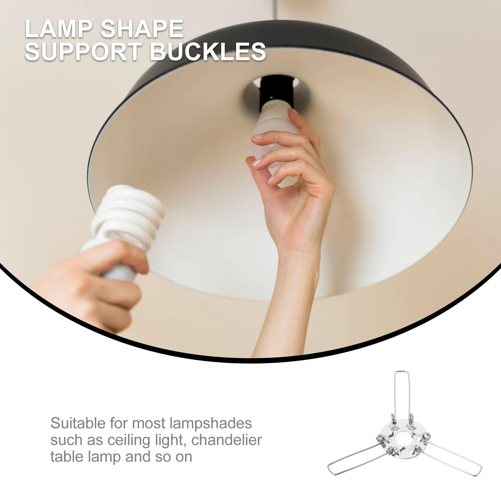 

20pcs 3-Fork Lampshade Spring Clips Support Buckles For Ceiling Light Chandelier Table Lamp Durable Iron Diy Accessories