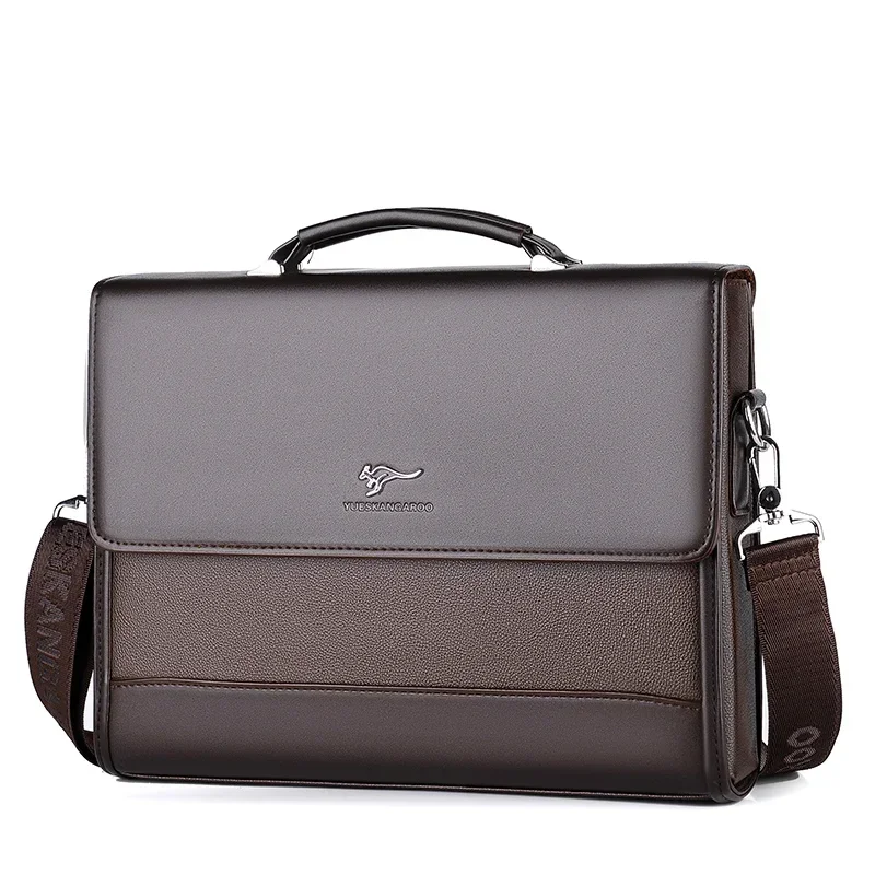 Male Handbags Pu Leather Men's Tote Briefcase Business Shoulder Bag for Men 2025 Brand Laptop Bags Man Organizer for Documents