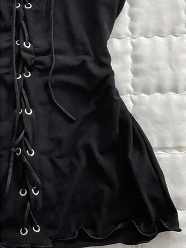 Bla bois oreille gilet haut polyvalent américain Sle rétro Vintage filles coton mélange décontracté été Faion femmes gilet