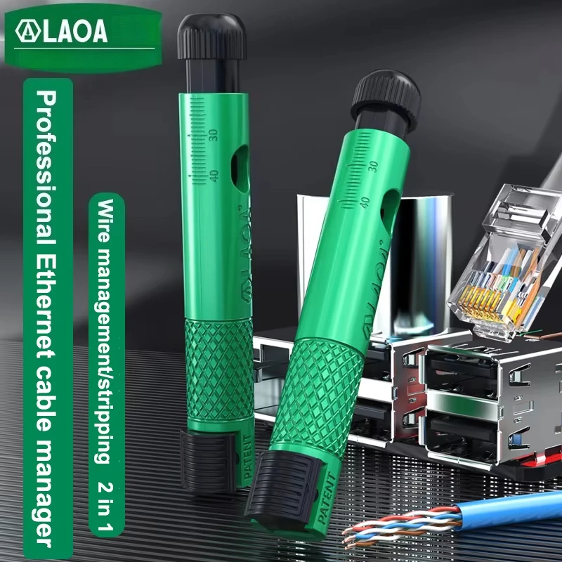 ‌LAOA Professional Pen-Style Network Cable Straightener & Splitter Combo for CAT5e/CAT6/CAT7 Cables