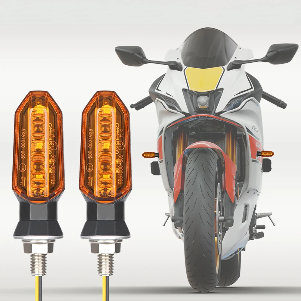 دراجة نارية صغيرة LED بدوره أضواء الإشارة 8 مللي متر العنبر ضوء وماض الوامض بدوره مصباح إشارة 12 فولت موتو مؤشر ملحقات المصابيح