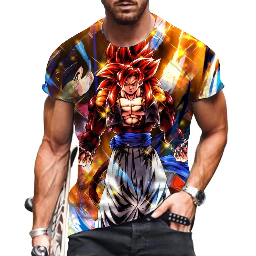 Dragon Ball Z 110-6XL T-shirt Men Men's Y2k Harajuku Style Shirts 2024 Clothing Anime Goku Streetwear Tops T-shirts Children's