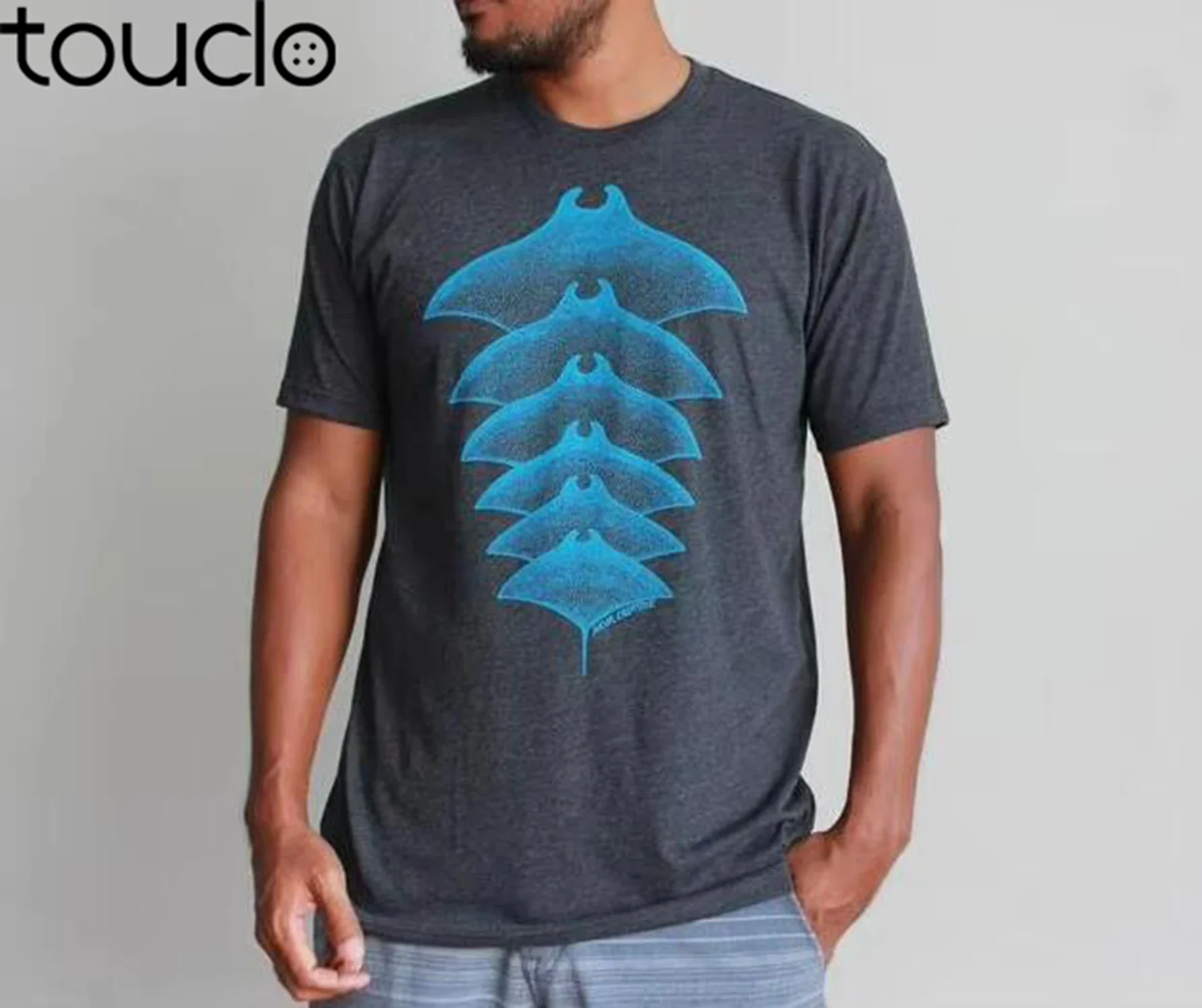 Manta Ray Tee Shirt Free Diving Shirt Nature Design Cotton Tee Shirts for Men Tee Shirt Short Sleeve Tops Hip Hop Clothes