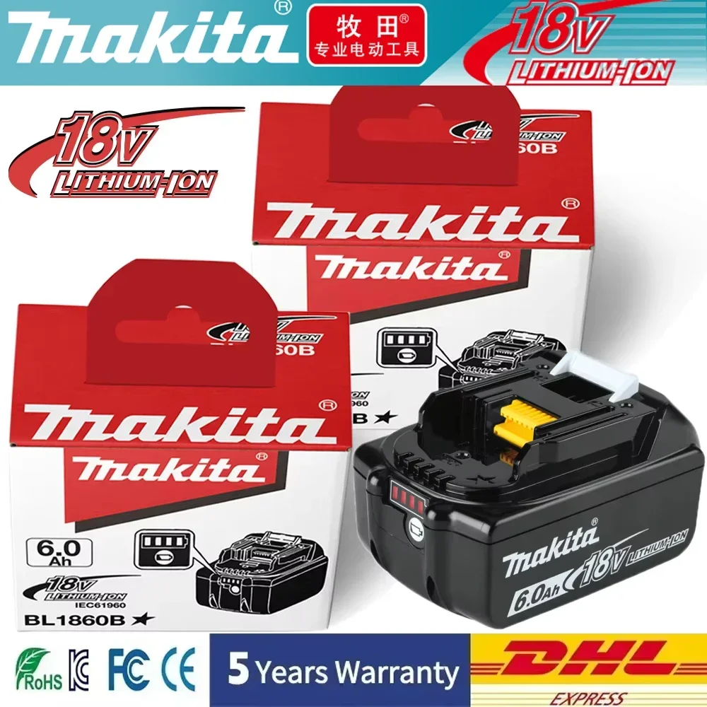 

Original 18V Makita 5000mAh Rechargeable Lithium-ion Battery Charger and DTD173 TWO04G DTW700 DGA404 High-Quality Power Tool