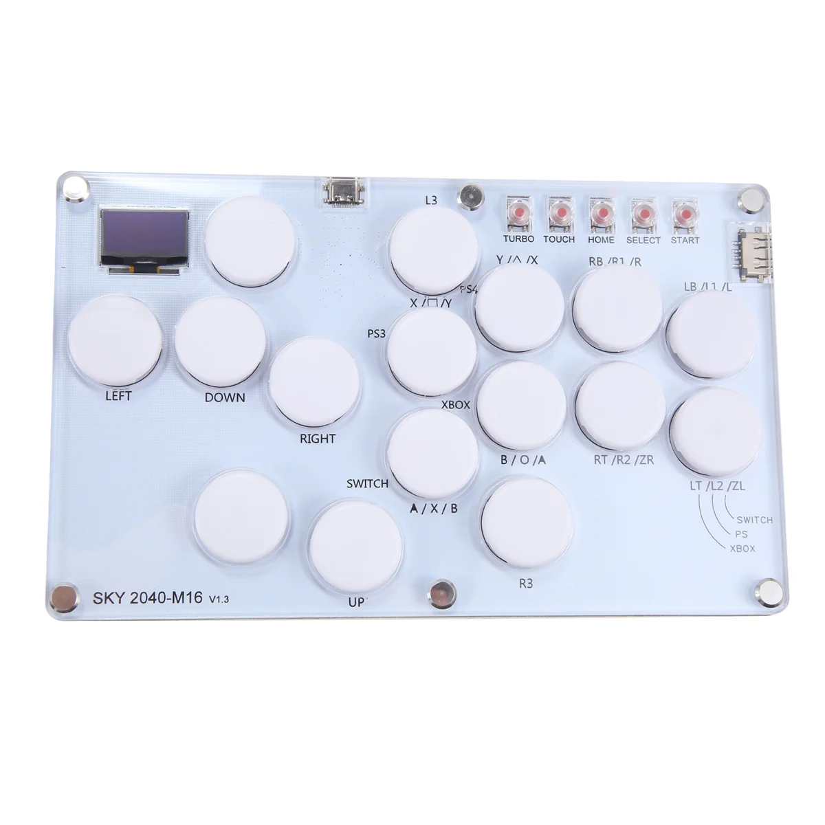 16Key Joystick Hitbox Keyboard Arcade Stick Controller for PS4/PS3/Switch/Steam Arcade Hitbox Controller Fight Sticks D