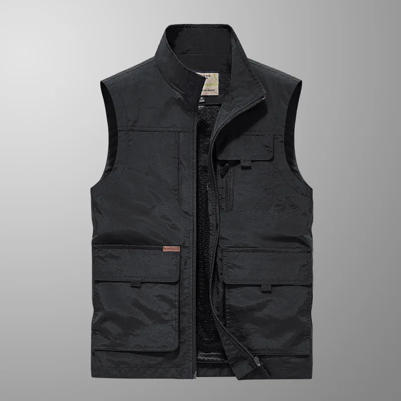 Outdoor Vest, Men's Quick Drying Thin Shoulder, Spring and Summer Leisure, Multi Pocket Photography, Fishing Vest, Sleeveless