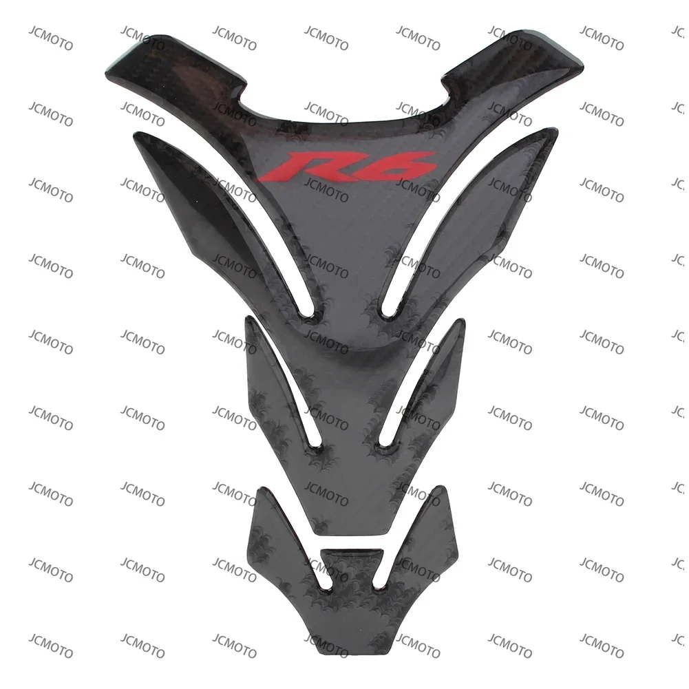 

For Yamaha YZF R6 YZF-600 Motorbike Carbon Fiber Tank Decal Protector Pad 3D Sticker