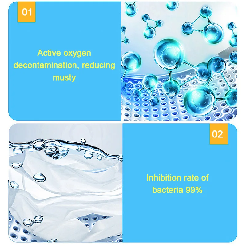 1/12/24PCS Tablets Washing Machine Effervescent Tablets Cleaner Laundry Deep Cleaning Remove Odor Decontamination Tablets