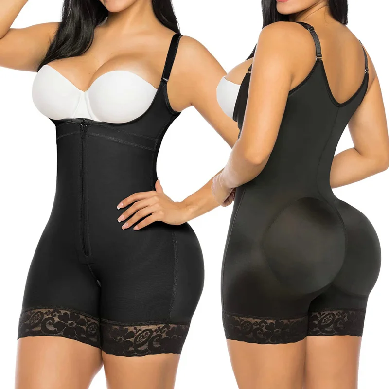 

Body Shaper Fajas Colombianas Shapewear Women Postpartum Tummy Control Butt Lifter Bodysuit Reductive Girdle Zipper Open Crotch