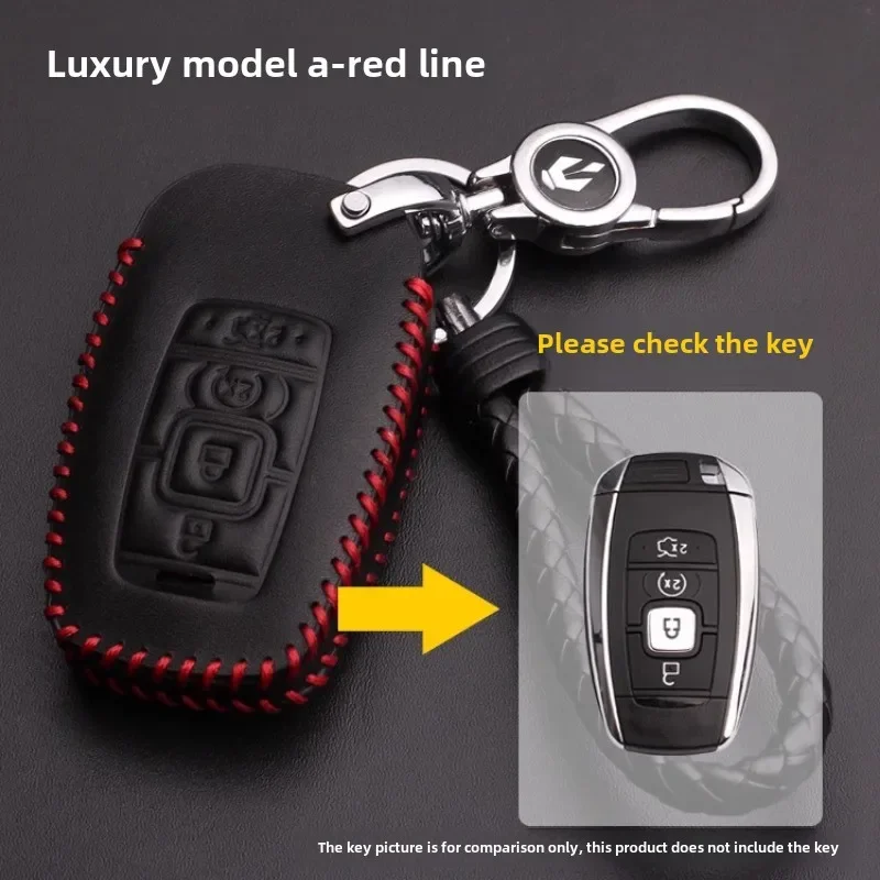 

Dedicated To Lincoln Mkx/mkc/Lincoln Continental /Lincoln Navigator/mkz/mkt Car Key Case Leather Key Case Auto Supplies