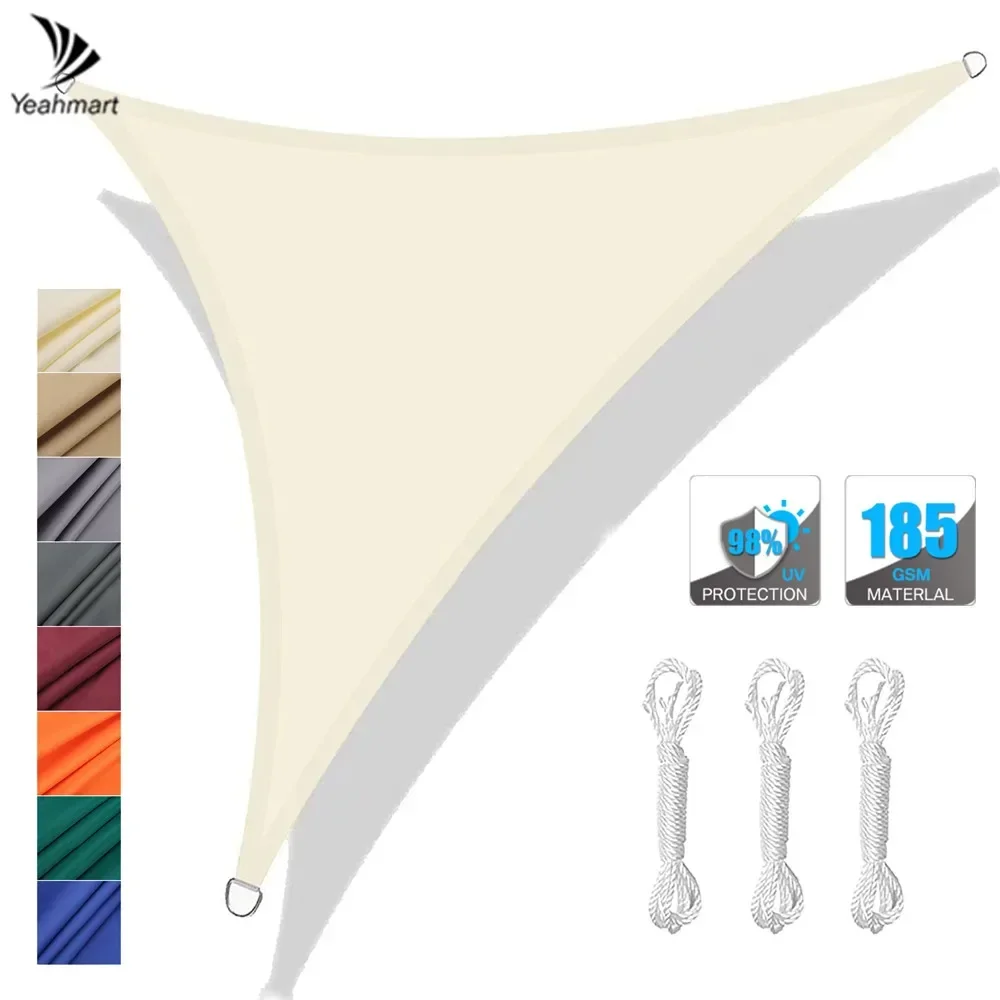 Multi-size Triangle Sun Shade Sails Waterproof Outdoor Garden Patio Party Sunscreen Awing Canopy For Beach Camping Pool Shelter