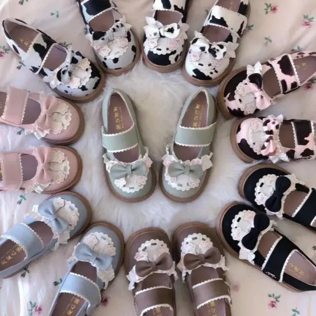 really Shoes Single Shoe Women New Girls Cute Sweet Versatile Shallow Mouth Japanese Small Leather Shoes Net Red Big Toe Shoes