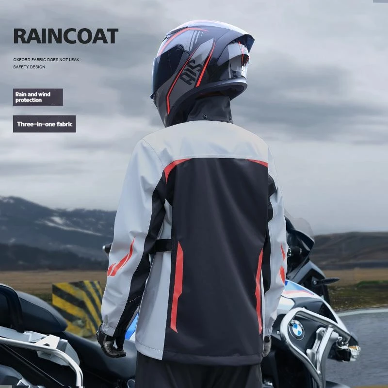 

Rainproof motorcycle raincoat rain pants suit split male full body rainstorm proof motorcycle windproof waterproof riding suit