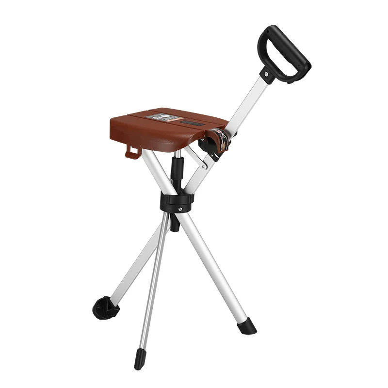 

Elderly Walking Stick Crutch Stool Cane with Seat Brown 85cm