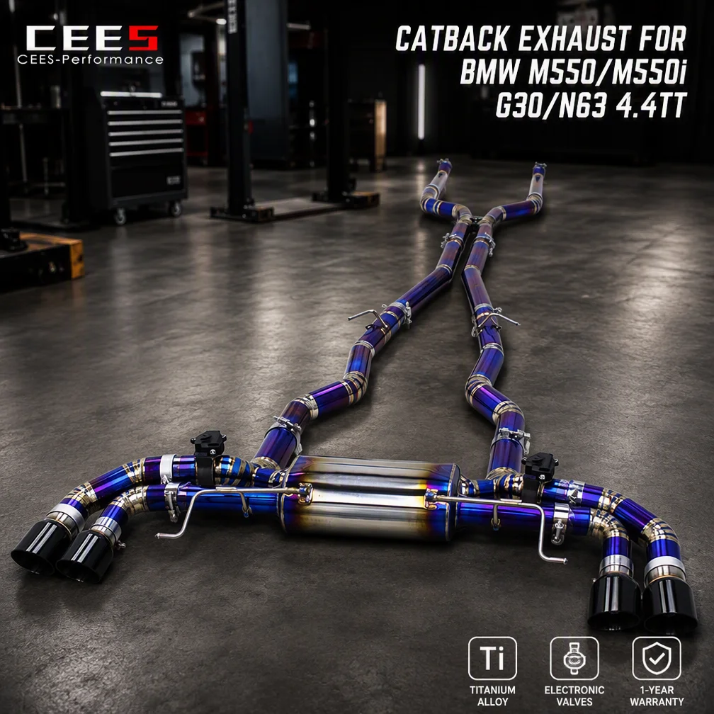 CEES Electronic Valve Catback Exhaust System for BMW M550/M550i G30/N63 4.4TT 2019-2025 Exhaust Pipe Muffler Remote Control