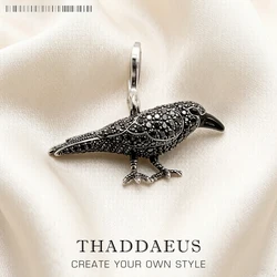 Pendant Black Raven Rabe,2019 Fashion Jewelry 925 Sterling Silver Europe Bijoux Necklace Accessories Gift For Woman & Men