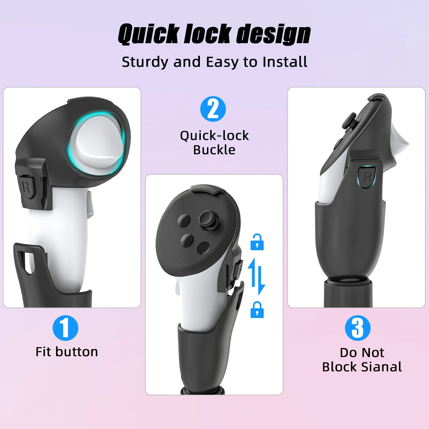 Empuñaduras de extensión de doble Mango para Oculus Quest 2/3 VR Controller Stick Sword, Tennis, Golf Grip, Beat Saber Game Accessories