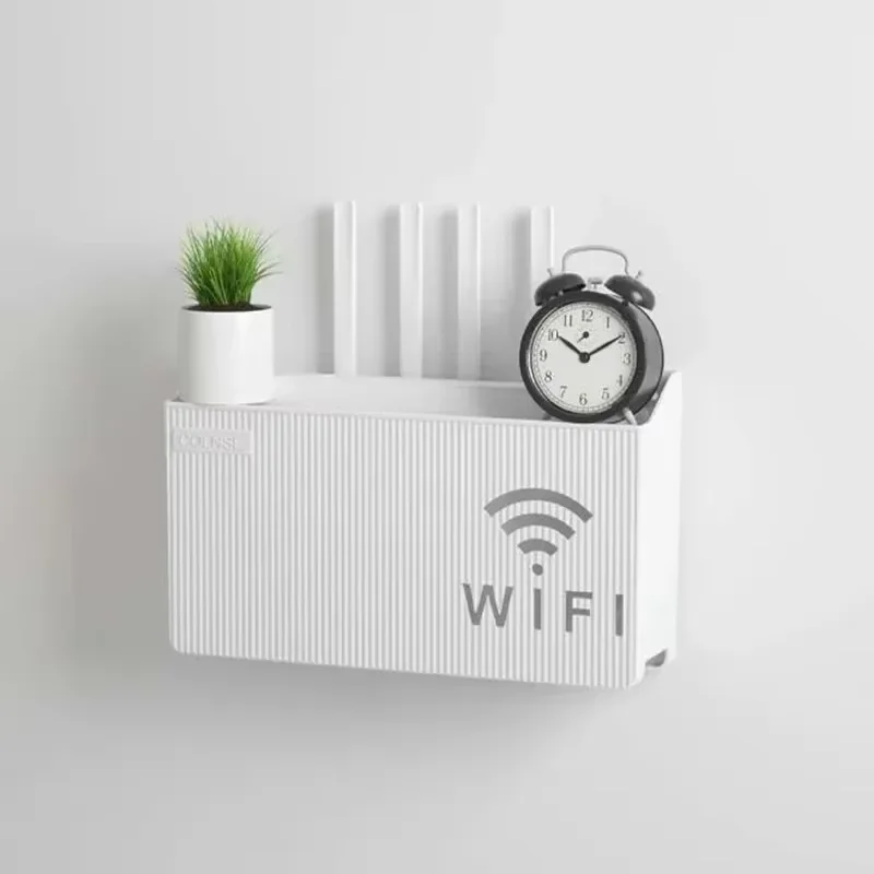 WiFi Router Storage Box, TV Set-Top Box Storage Rack, Wireless Optical Modem, Cable Placement, desktop Organization and Storage