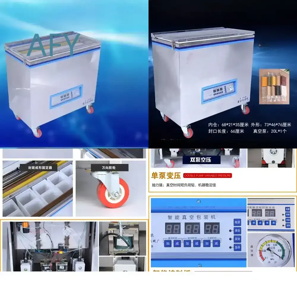 Food Rice Brick Cooked Food Vacuum Sealing Machine for Commercial Wet Dry Vacuum Packaging Machine for Food Packaging