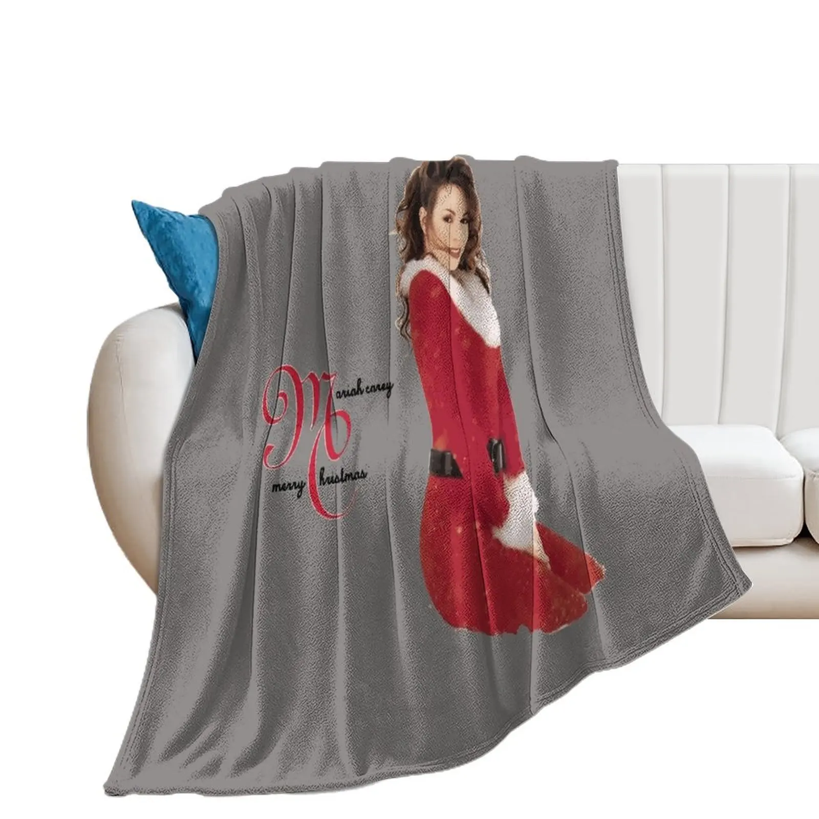 

Mans Mariah Carey Merry Christmas Throw Blanket Personalized Gift Winter beds valentine gift ideas Heavy Blankets