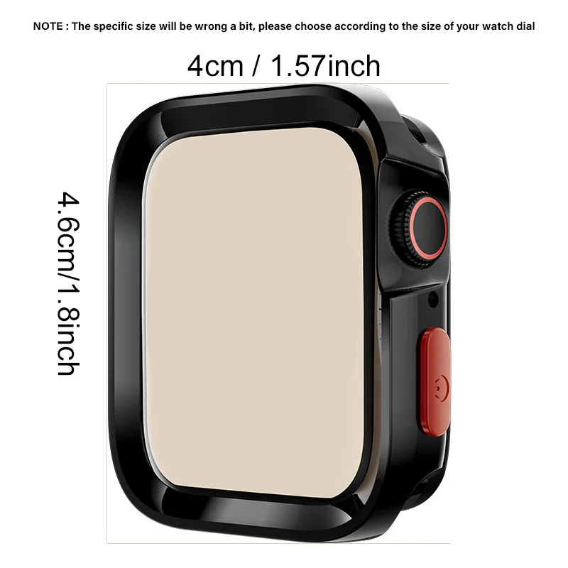 Soft TPU Shockproof Bumper Cover  For Apple Watch 40mm 41mm 44mm Full-scale Anti-drop Case For iwatch 9 8 7 6 5 4 45mm 49mm Case