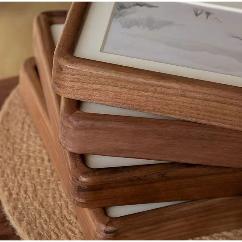 Holz-Fotorahmen für Paare mit Schlüsselhaken, Wandmontierter Bilderrahmen, Modischer Gestreifter Rahmen, Schlüsselhalter, Jubiläumsgeschenk – Detail 4