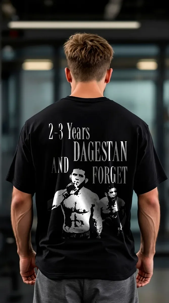 

Лето 2026, женская футболка унисекс с хлопковым принтом на спине и кигестанским исламским рисунком, приятная для кожи, впитывающая пот, с коротким рукавом