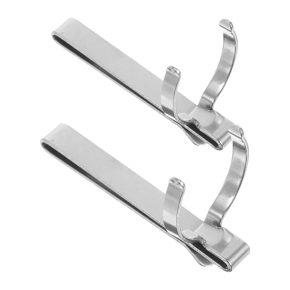 

2pcs Flashlight Metal Clamp Stainless Steel Belt Holder Compatible Various Flashlights Lightweight Clamp Design