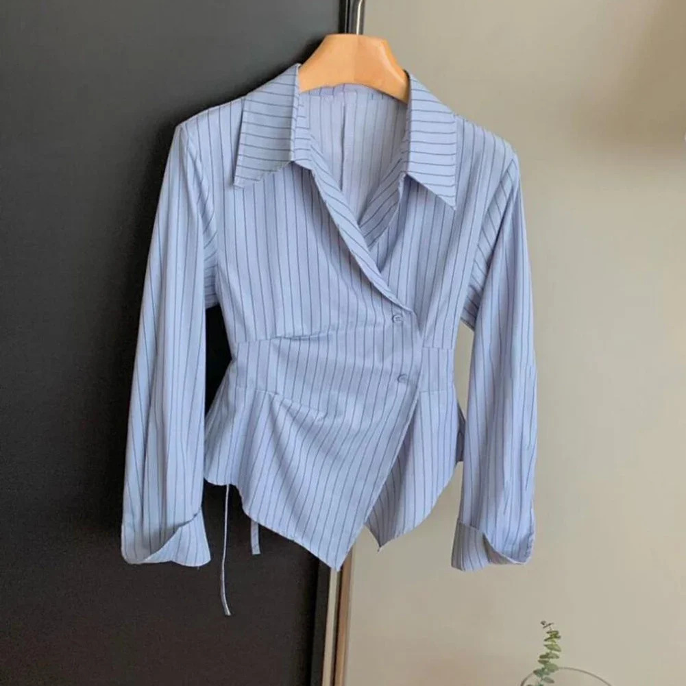 

Long Sleeve Top Casual Slim Shirt Casual Outings Casual Style Daily Commuting Polyester Fabric Slightly Elastic