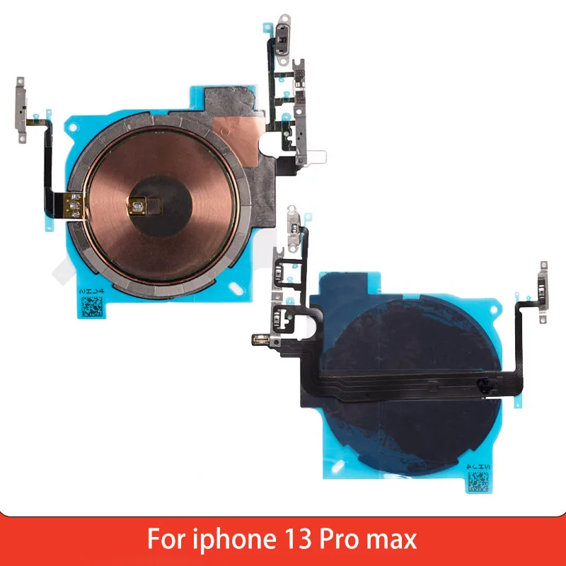 Беспроводной зарядный чип NFC с катушкой и регулятором громкости для iPhone 13 Pro Max, наклейка на панель зарядного устройства, гибкий кабель