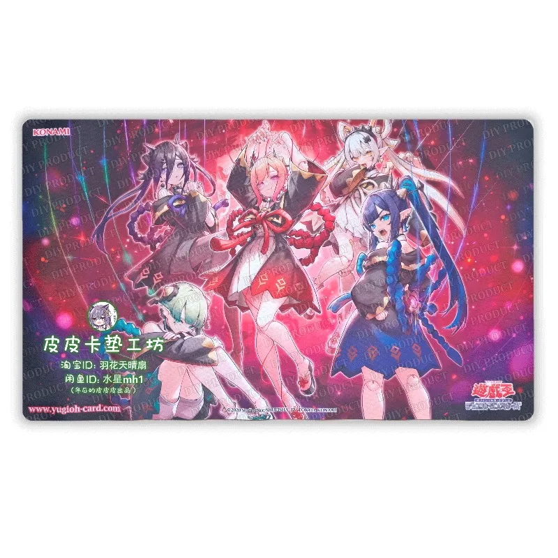 

Yu-Gi-Oh! 600x350mm Zenna-no-Tsuinagihime Trading Card Playmat Link5 2mmStitched Edge Single Rubber Board Game Card Mat Toy Gift