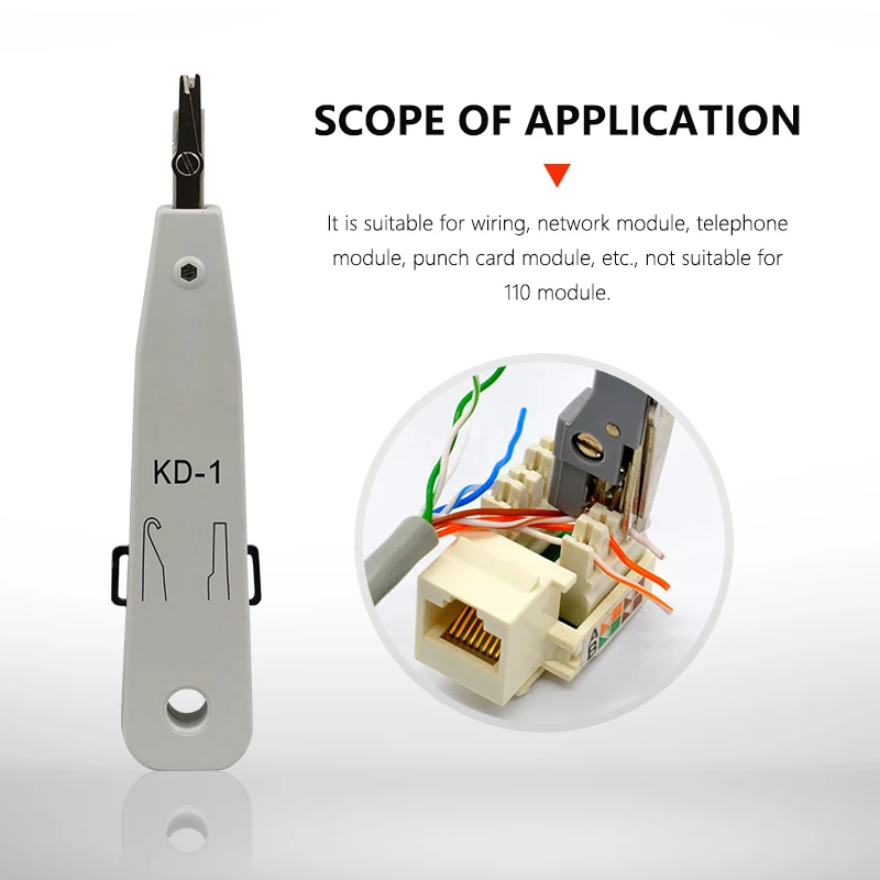 KD-1 ferramenta de rede fio ferramenta corte telecom telefone cabo cat5 rj11 rj45 perfurador de rede para baixo impacto inserção