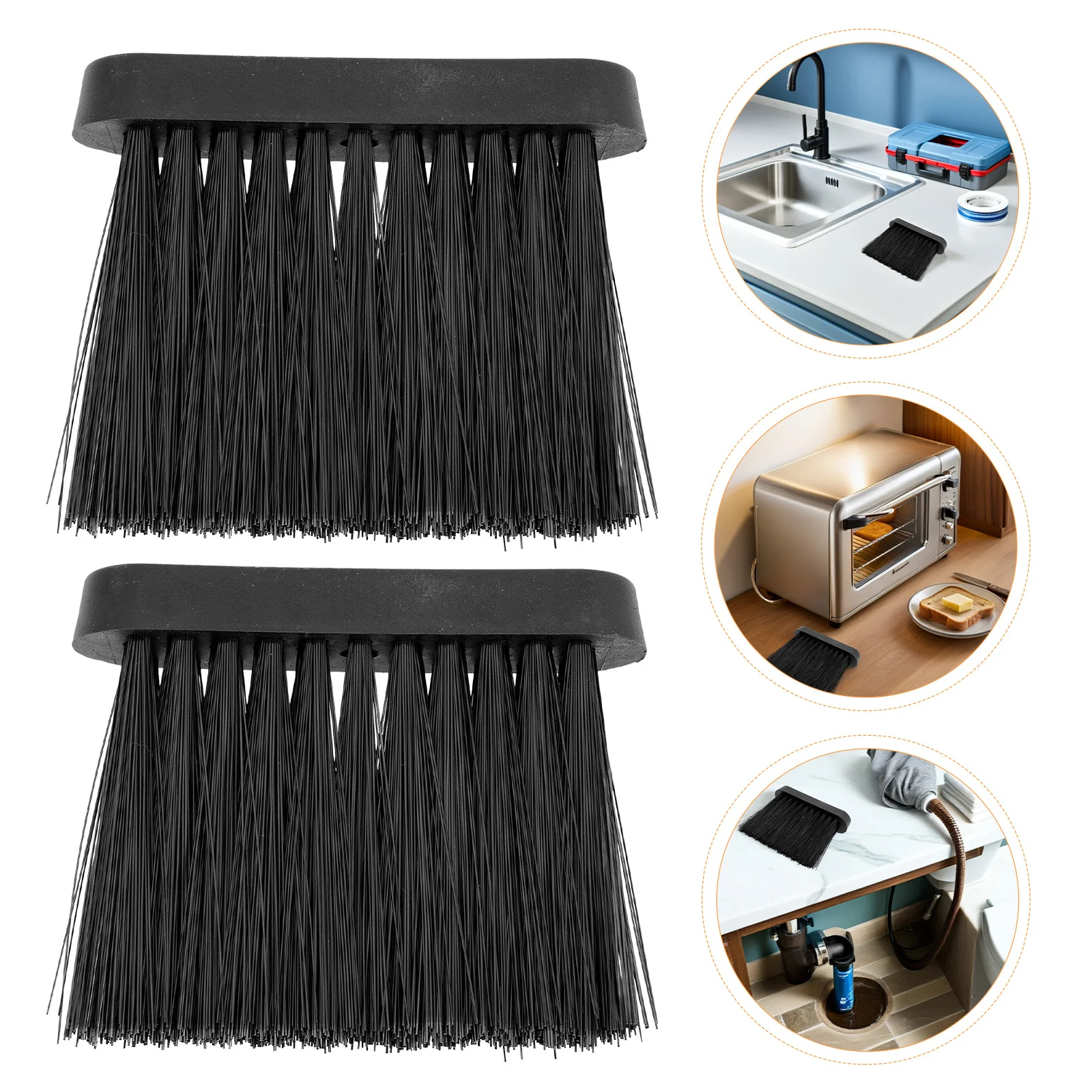 

6Pcs Fireplace Cleaning Brush Replacement Head Wood Burning Stove Accessories Firewood Stove Maintenance Hearth Tool