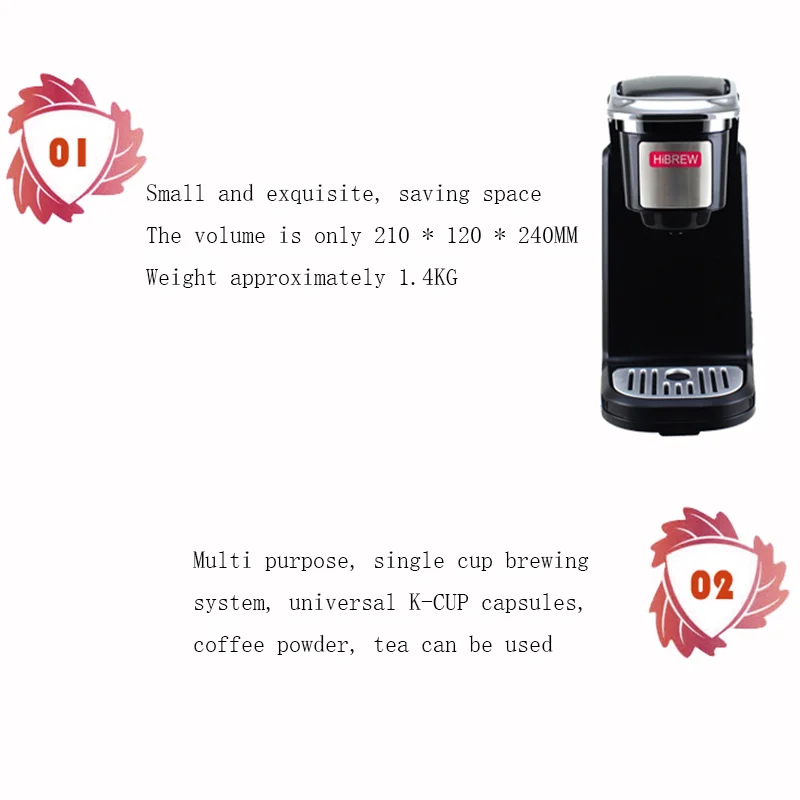 220V Capsule Coffee Machine Multifunctional Powder Tea Espresso Cafetera Three-In-One Portable Coffee Maker Capsule AC-507K Hot