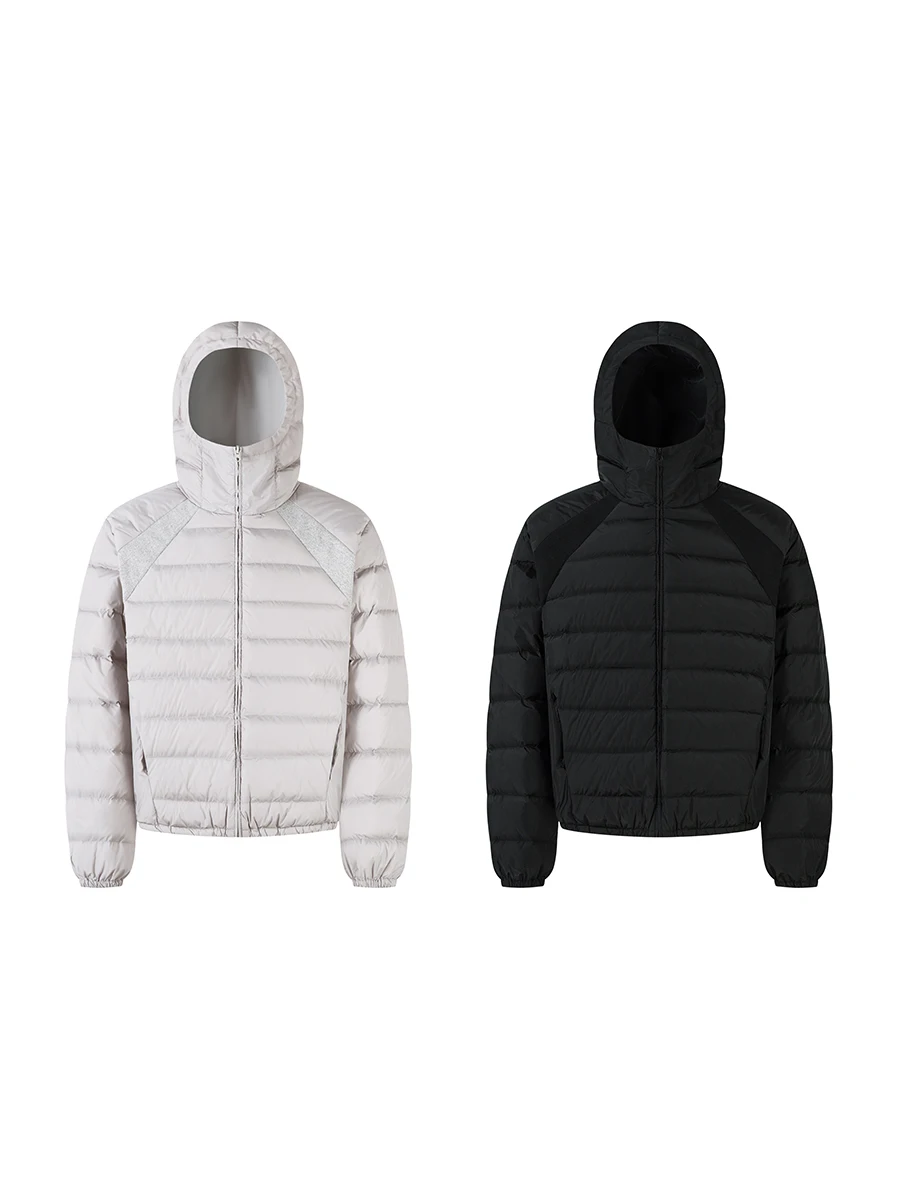 

TR Bruift American Sle Lightweight Warmth Du down Jaet Hooded Ribcage Urban Casual Daily Wear Polyester Fabric