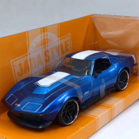 JADA 1:24 Scale Alloy 1969 CORVETTE STINGRAY ZL-1 Diecast Miniature Toy Car Simulation Model Collectibles Souvenir Display