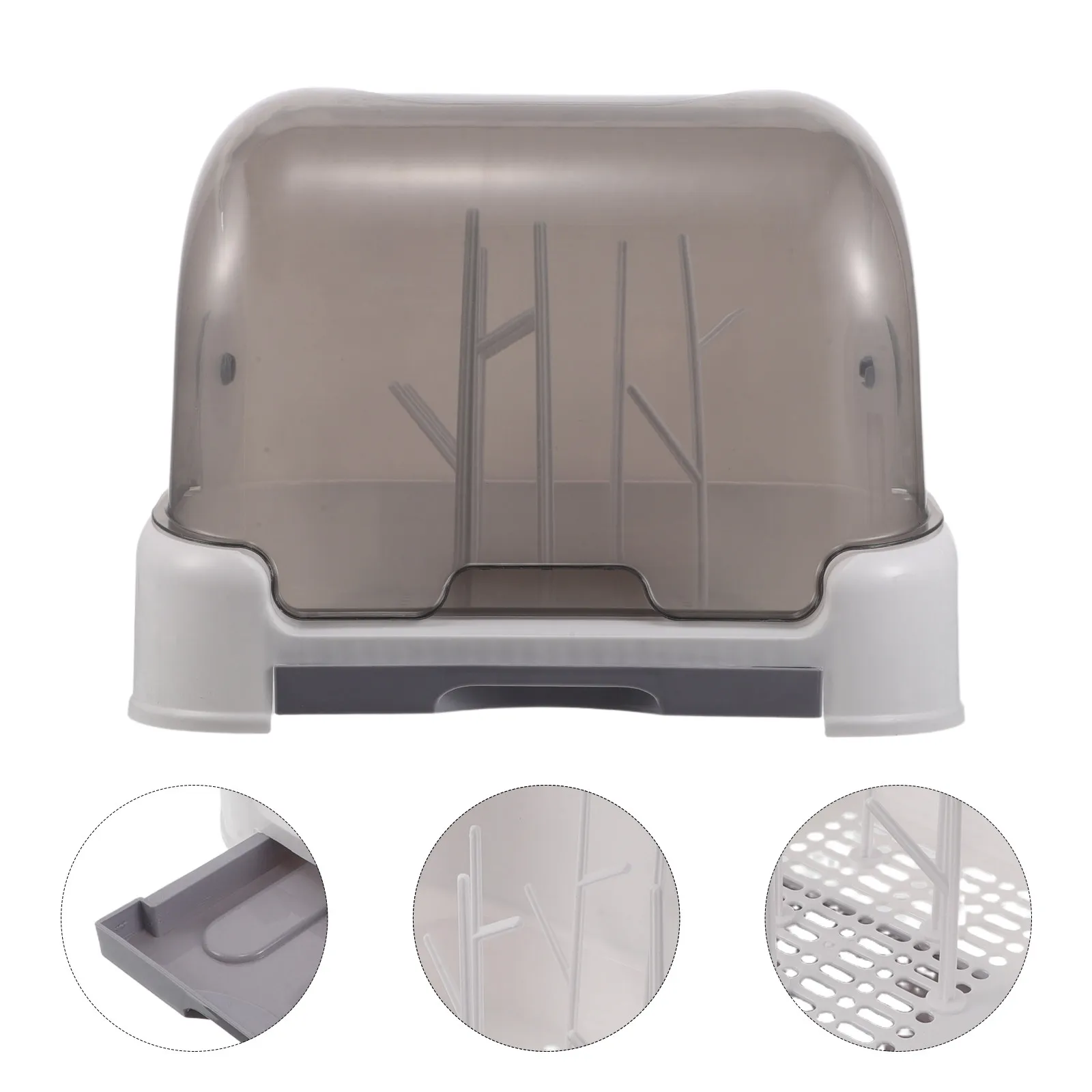 

Сушилка-органайзер для детских бутылочек с пылезащитной крышкой, компактная пластиковая подставка для бутылочек на столешницу, для детской комнаты, гигиеничная, экономит место