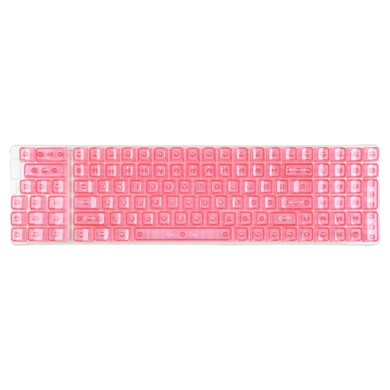 115Pcs Clear Backlit Keycaps Replacement OEM Enhances Typing For 61 87 98 104