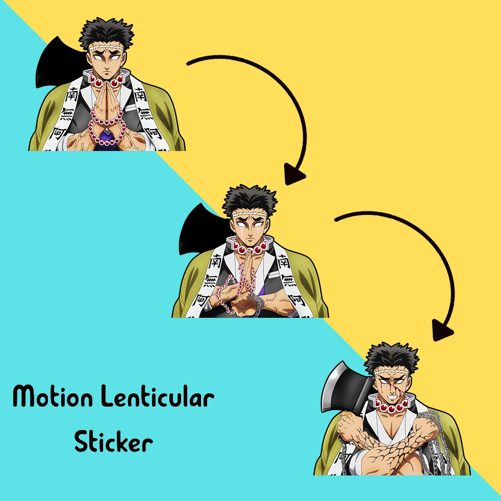 Gyoumei Himejima Motion Sticker Kimetsu No Yaiba  Anime Stickers Waterproof Decals