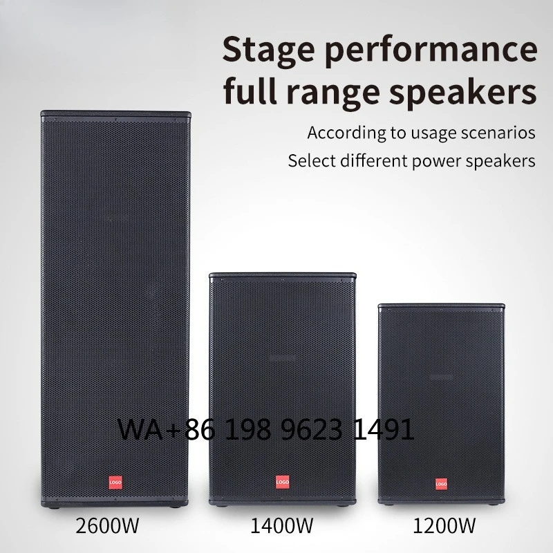 Dual 15 Inch 2 Way Full Range Pro Speaker High Mid Bass Audio System for Conference Hall Stage Performance Use