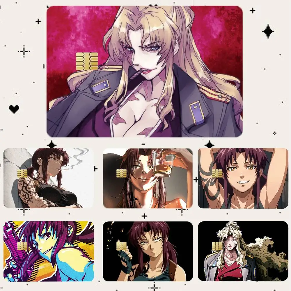 

B-Black Lagoon HD Waterproof Card Skins Protective Stickers for Credit Bank Game Cards